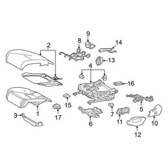 Lexus OE - Seats & Tracks - Driver Seat Components (Seat Cushion, W/O Semi-Aniline Trim)