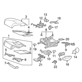 Lexus OE - Seats & Tracks - Driver Seat Components (Seat Cushion, With Semi-Aniline Trim)