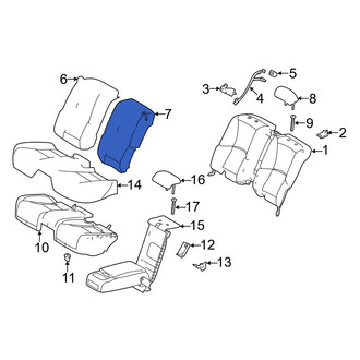 Lexus OE - Rear Left Seat Back Cushion Cover