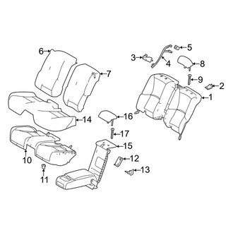 Lexus OE - Seats & Tracks - Rear Seat Components (Fixed Seat)