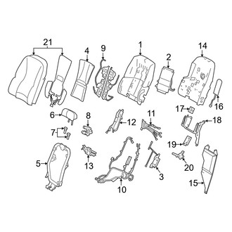 Lexus OE - Seats & Tracks - Rear Seat Components (Right Side Seat, Back Split Seats)