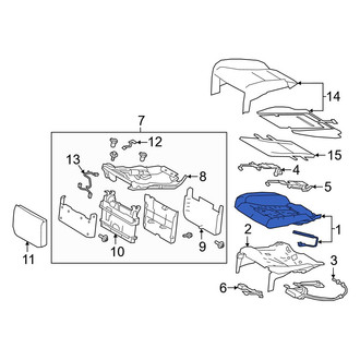 Lexus OE - Rear Right Seat Cushion Foam