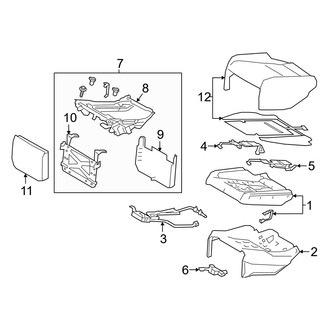 Lexus OE - Seats & Tracks - Rear Seat Components (Left Side, Seat, Cushion Split Seats)