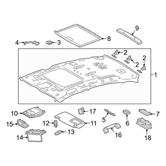 Lexus OE - Roof - Interior Trim (W/O Panoramic Type)