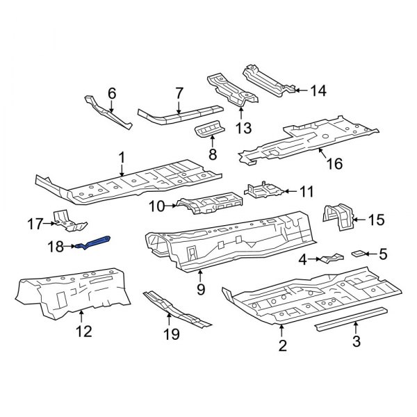 Floor Pan Crossmember Bracket