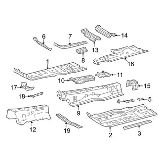 Lexus OE - Pillars, Rocker & Floor - Floor & Rails (AWD)