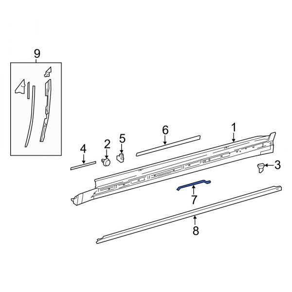 Rocker Panel Molding Cap