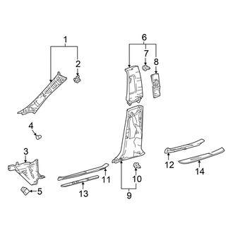 Lexus OE - Pillars, Rocker & Floor - Interior Trim