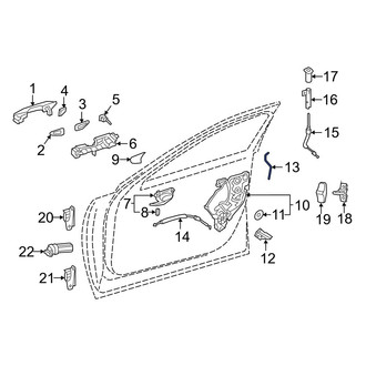 Lexus OE - Front Left Door Lock Operating Rod