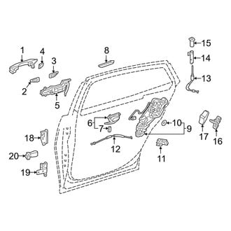 Lexus OE - Rear Door - Lock & Hardware