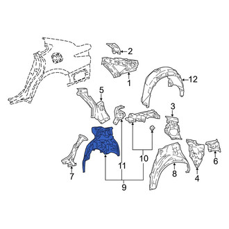 Lexus OE - Rear Left Inner Wheel Housing Side Panel