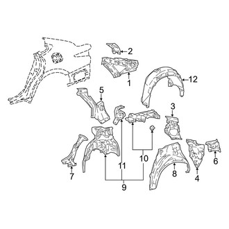 Lexus OE - Quarter Panel - Inner Components