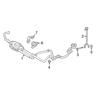 Lexus OE - Rear Suspension - Stabilizer Bar & Components (With Active Stabilizer)