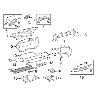 Lexus OE - Rear Body & Floor - Interior Trim (Trunk Room, With Split Rear Seats)
