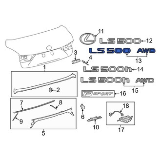 Lexus OE - Rear Deck Lid Emblem