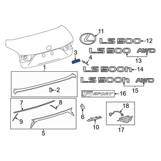 Lexus OE - Back Glass Reveal Molding Clip