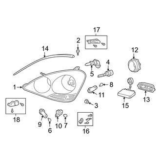 Lexus OE - Front Lamps - Headlamp Components