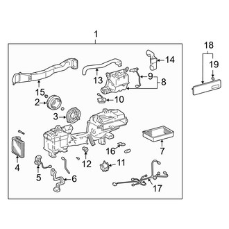 Lexus OE - Air Conditioner & Heater - Evaporator Components (Rear A/C)