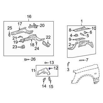 Lexus OE - Fender Liner Retainer