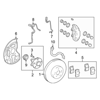 Lexus OE - Front Suspension - Brake Components