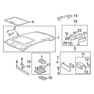 Lexus OE - Roof - Interior Trim (With Sunroof)