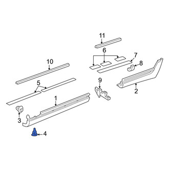Lexus OE - Lower Rocker Panel Molding Clip