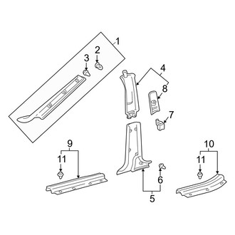 Lexus OE - Pillars, Rocker & Floor - Interior Trim