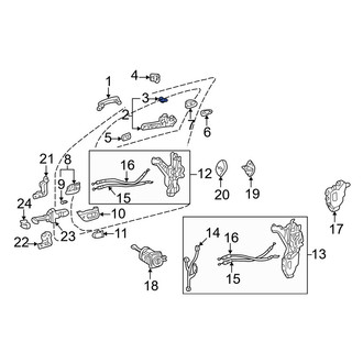 Lexus OE - Front Right Interior Door Handle Clip