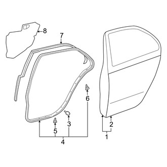 Lexus OE - Rear Door - Door & Components