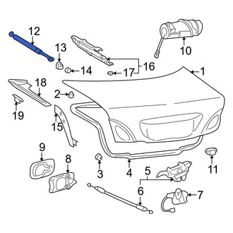 Lexus OE - Trunk Lid Lift Support