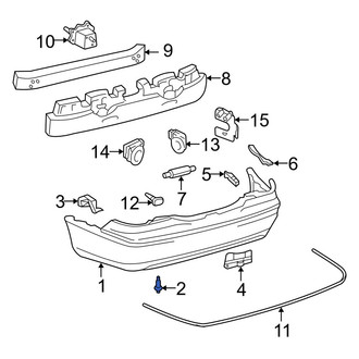 Lexus OE - Rear Bumper Cover Retainer