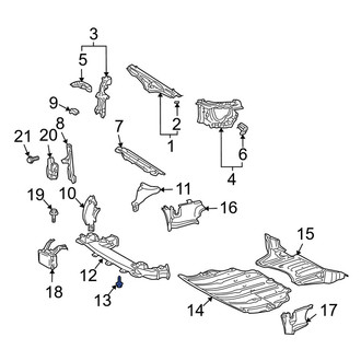 Lexus OE - Radiator Support Air Deflector Clip