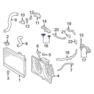 Lexus OE - Cooling System Crossover Line Gasket
