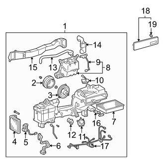 Lexus OE - Air Conditioner & Heater - Evaporator Components (Rear A/C), (4.3L)