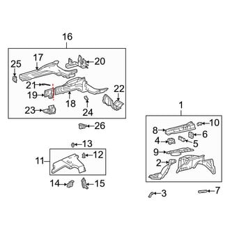 Lexus OE - Fender - Structural Components & Rails