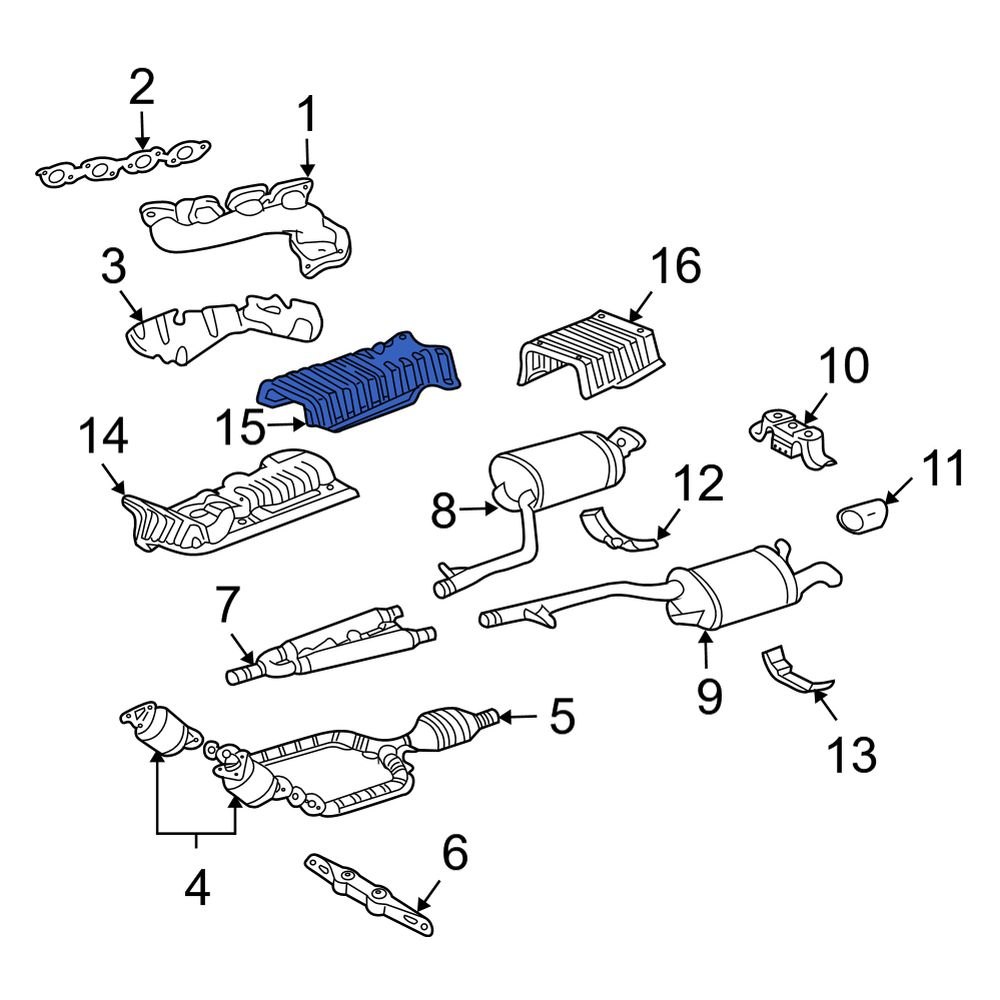 Lexus OE 5815150020 Front Exhaust Heat Shield