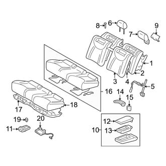 Lexus OE - Seats & Tracks - Rear Seat Components (Manual Seat)