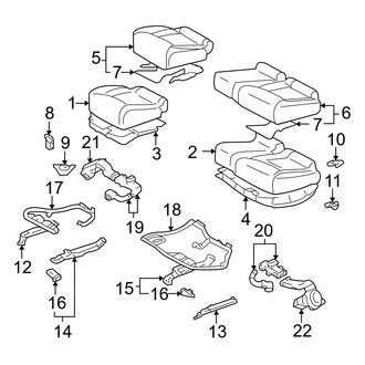 Lexus OE - Seats & Tracks - Rear Seat Components (Power Seat, Seat Cushion)