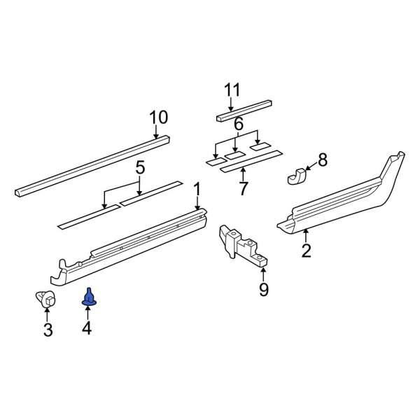 Rocker Panel Molding Clip