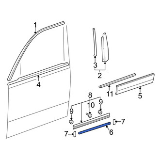 Lexus OE - Front Center Door Molding Seal