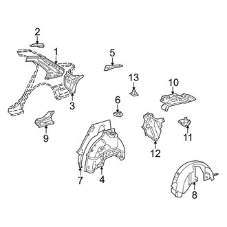 Lexus OE - Quarter Panel - Inner Components