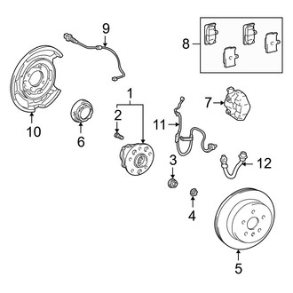 Lexus OE - Rear Suspension - Brake Components
