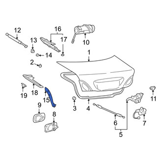 Lexus OE - Rear Left Deck Lid Trim