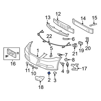 Lexus OE - Radiator Support Splash Shield Nut