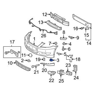 Lexus OE - Front Outer Bumper Cover Nut