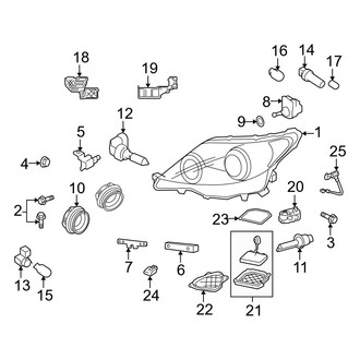 Lexus OE - Front Lamps - Headlamp Components