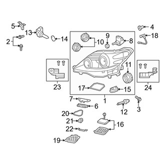 Lexus OE - Front Lamps - Headlamp Components