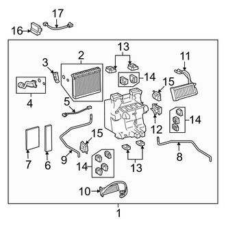 Lexus OE - Air Conditioner & Heater - Evaporator & Heater Components (Front), (Base / L)