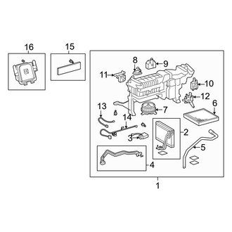 Lexus OE - Air Conditioner & Heater - Evaporator Components (Rear), (4.6L)