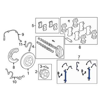 Lexus OE - Front Disc Brake Hardware Kit